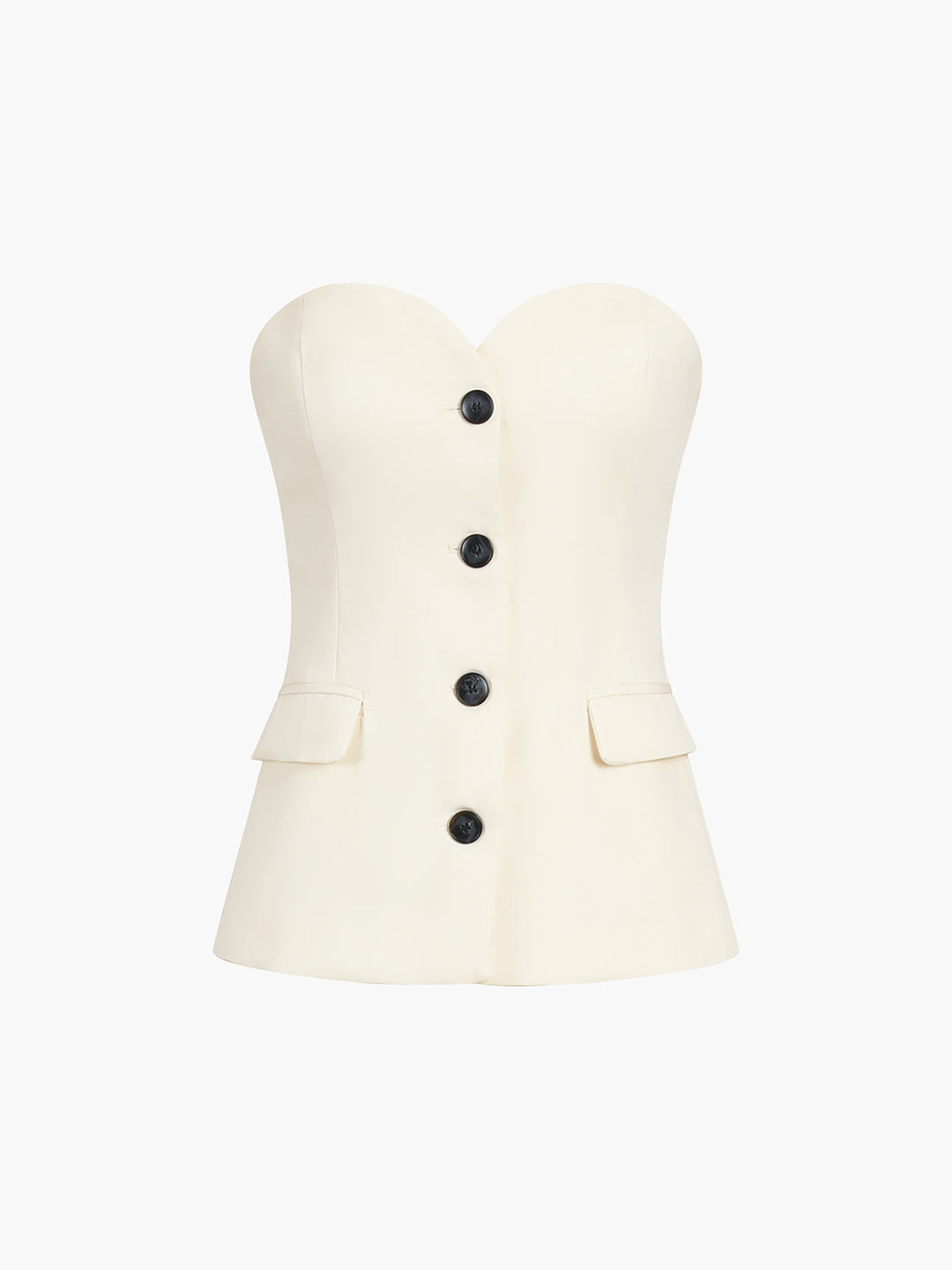 Damski | Komplet 2-częściowy | Strapless Gilet | Spodnie High-Waist | Siya | All-Season