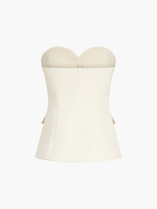 Damski | Komplet 2-częściowy | Strapless Gilet | Spodnie High-Waist | Siya | All-Season