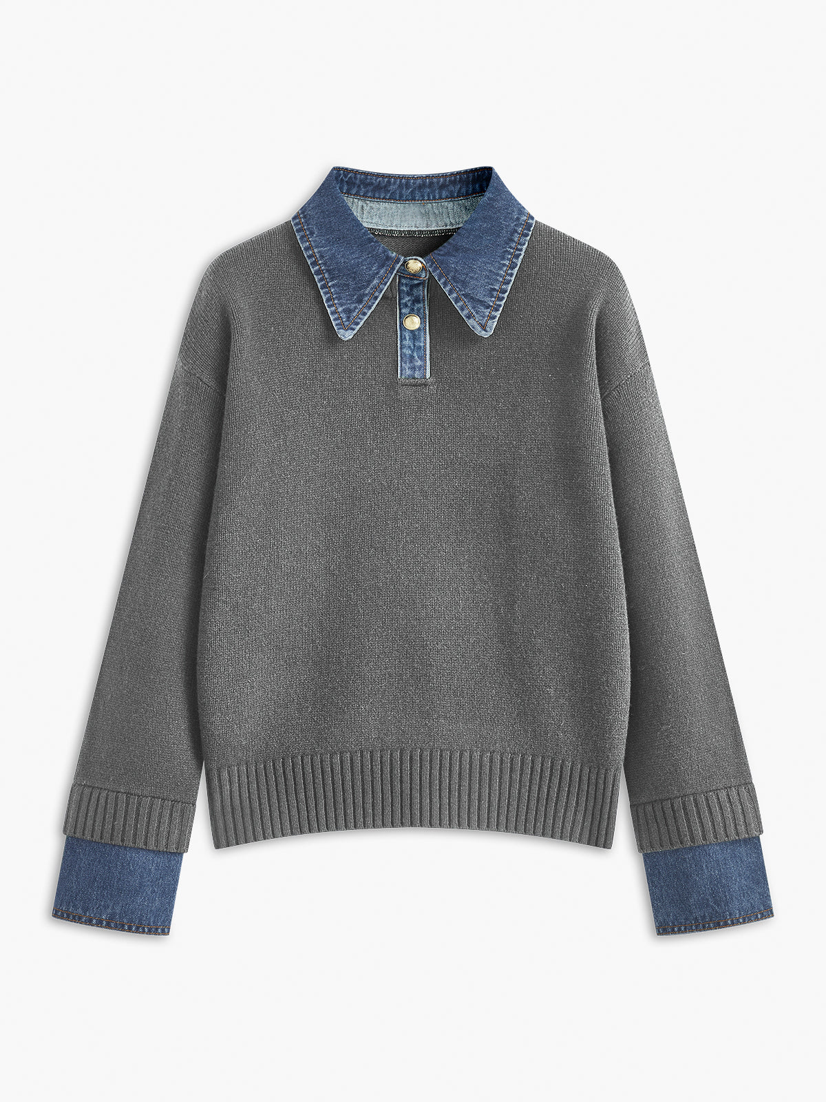 Sweter damski | 2-w-1, klapy