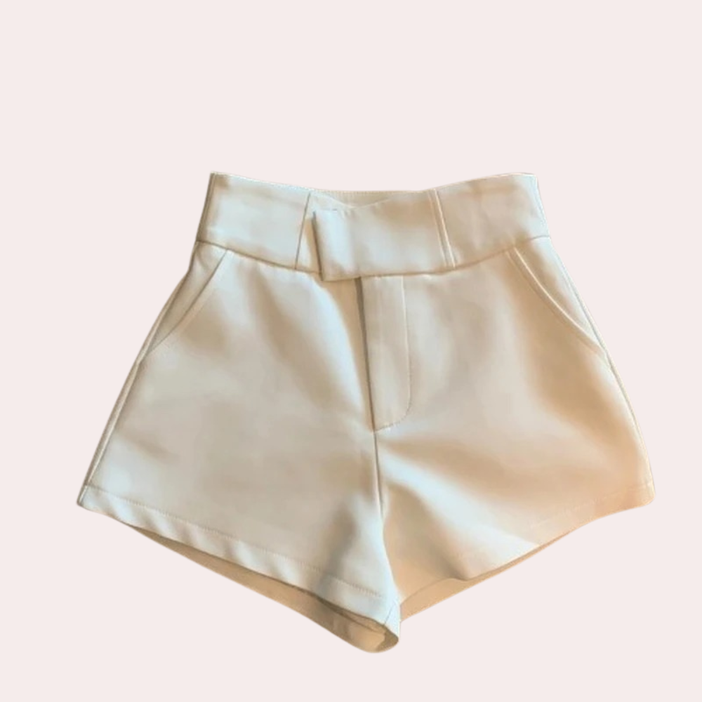 Damskie Szorty z Wysokim Stanem | Luźny Komfortowy Krój | Klasyczne Zapięcie | Letnie Spodenki Casual