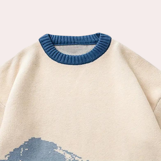 Sweter Z Wzorem Krajobrazu Górskiego Dla Mężczyzn | Idealny Na Chłodne Dni