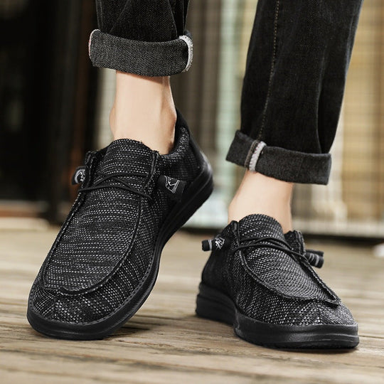 Mężczyźni | Buty Canvas Casual | Komfortowe | Okrągły Nosek | Styl Codzienny