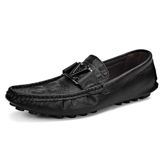 Mężczyźni | Loafers Slip-on Finello | Wzór Krokodyla | Styl Elegancki i Casual | Komfortowe