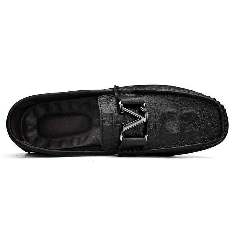 Mężczyźni | Loafers Slip-on Finello | Wzór Krokodyla | Styl Elegancki i Casual | Komfortowe