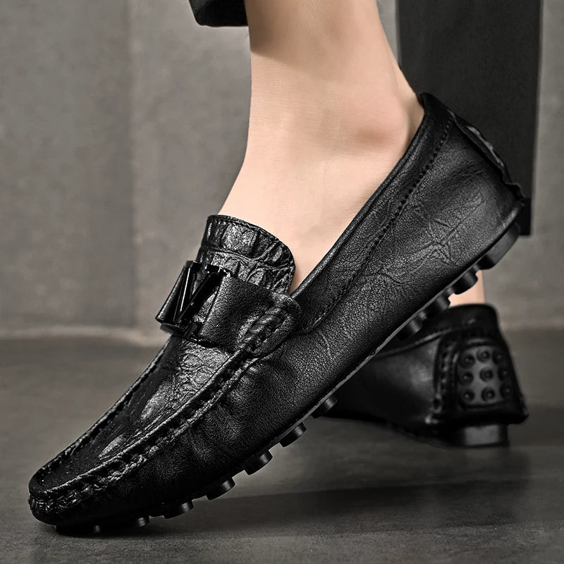 Mężczyźni | Loafers Slip-on Finello | Wzór Krokodyla | Styl Elegancki i Casual | Komfortowe