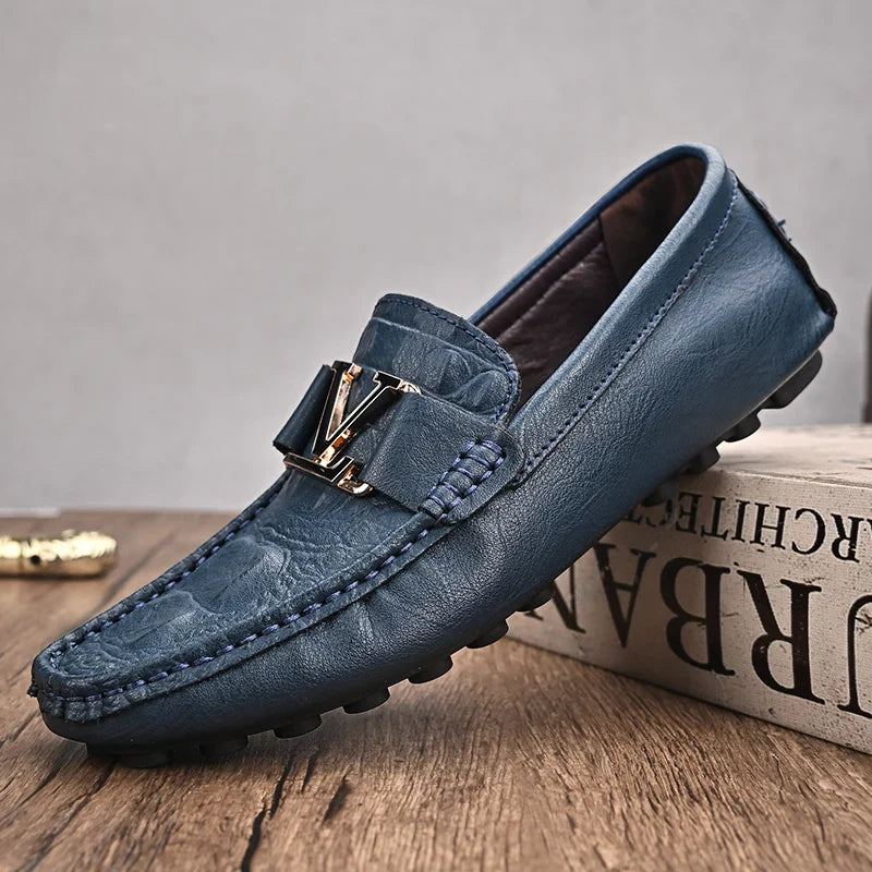 Mężczyźni | Loafers Slip-on Finello | Wzór Krokodyla | Styl Elegancki i Casual | Komfortowe