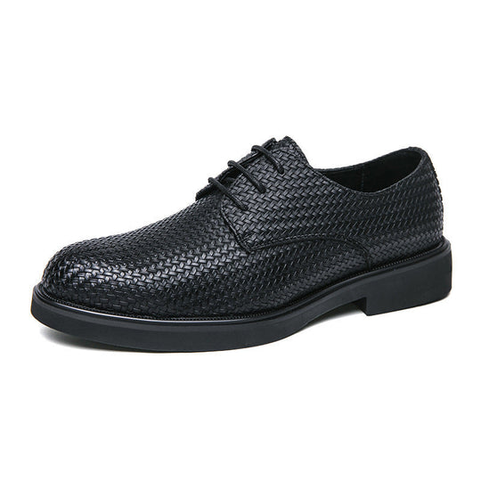 Mężczyźni | Loafers Platform Heritage Weave | Skóra PU | Wsuwane | Styl Casual