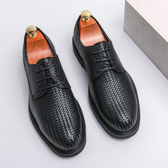 Mężczyźni | Loafers Platform Heritage Weave | Skóra PU | Wsuwane | Styl Casual