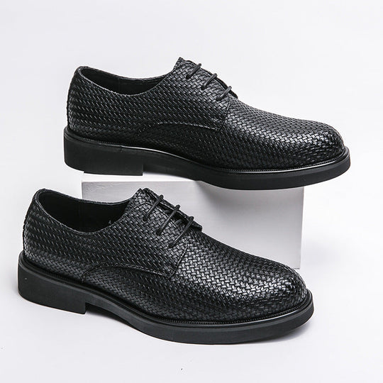 Mężczyźni | Loafers Platform Heritage Weave | Skóra PU | Wsuwane | Styl Casual
