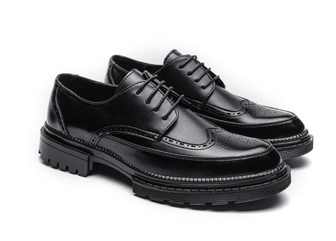 Mężczyźni | Klasyczne Brogue | Skórzane Buty Casual | Styl Brytyjski | Wsuwane
