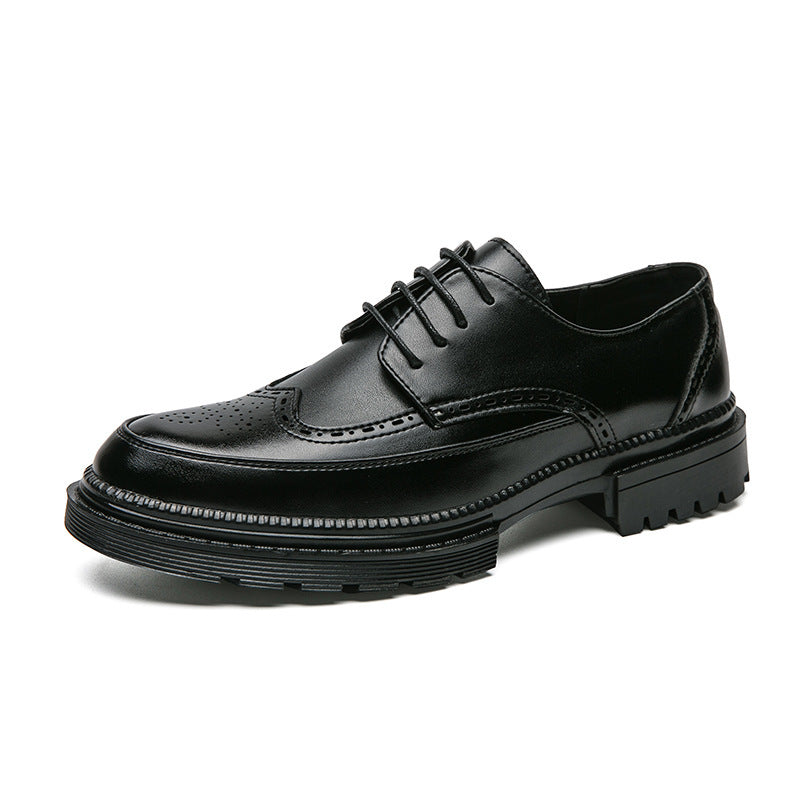 Mężczyźni | Klasyczne Brogue | Skórzane Buty Casual | Styl Brytyjski | Wsuwane