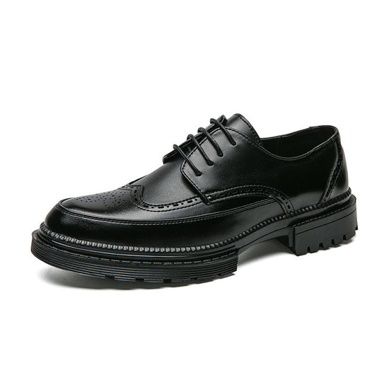 Mężczyźni | Klasyczne Brogue | Skórzane Buty Casual | Styl Brytyjski | Wsuwane
