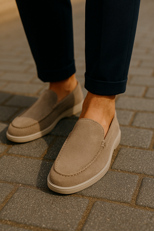 Mężczyźni | Loafers Suede | Klasyczne i Komfortowe | Wsuwane | Styl Ponadczasowy
