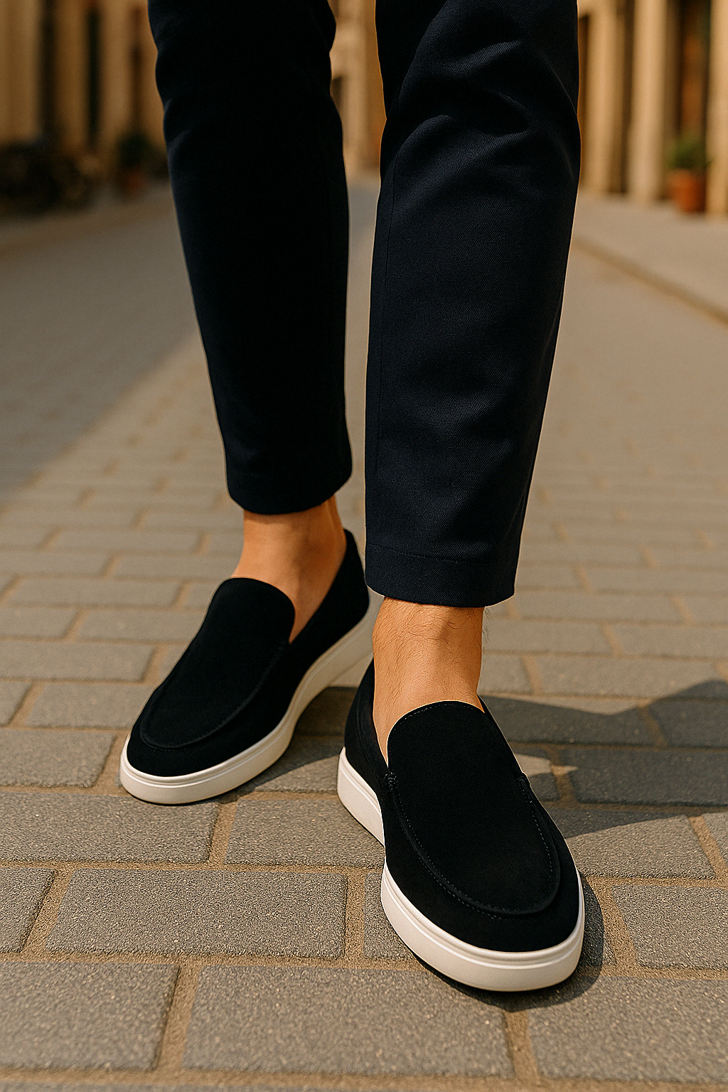 Mężczyźni | Loafers Suede | Klasyczne i Komfortowe | Wsuwane | Styl Ponadczasowy