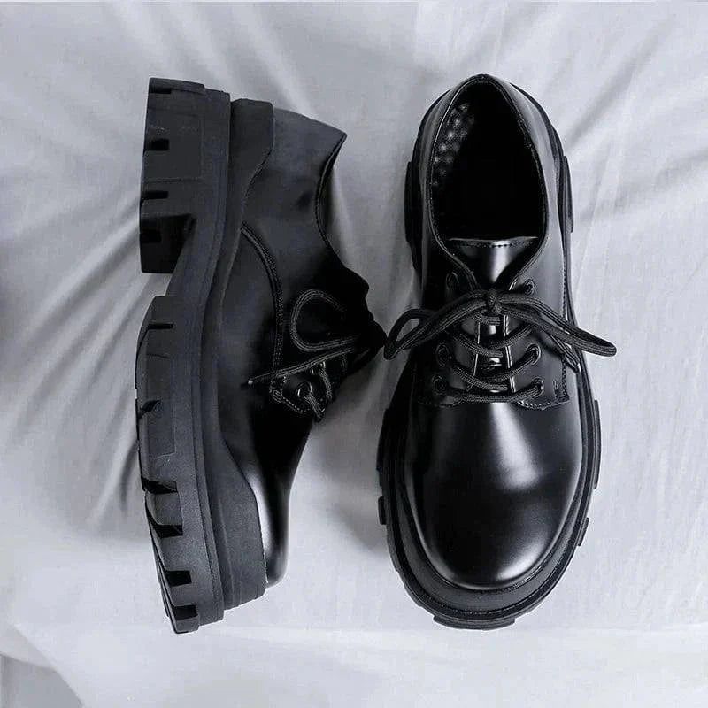 Mężczyźni | Skórzane Buty Sznurowane | Klasyczny Design | Styl Casual i Formalny