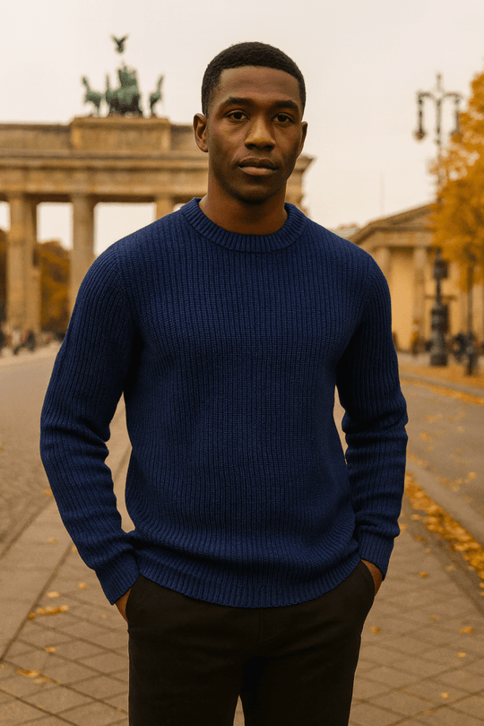 Bastian | Stylowy sweter z okrągłym dekoltem dla mężczyzn
