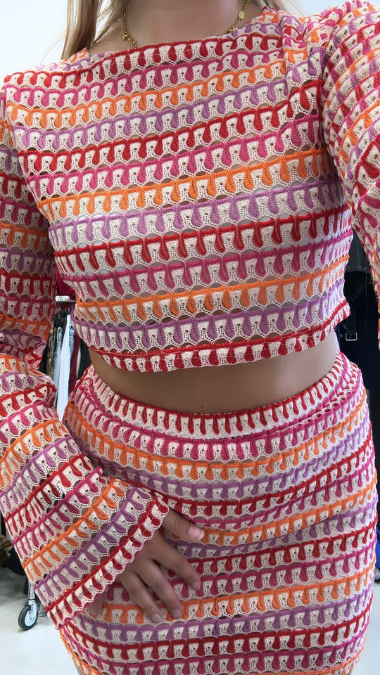 Tessa | Szydełkowy Letni Zestaw Damski | Przewiewny, Boho Styl | Plaża i Lato