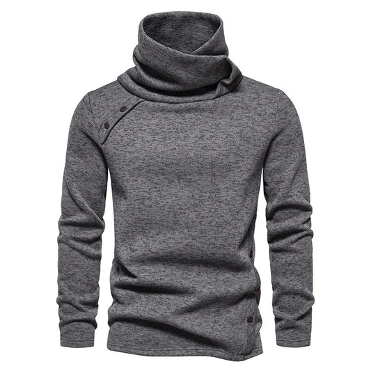 Sweter męski | wysoki kołnierz, ściągacze