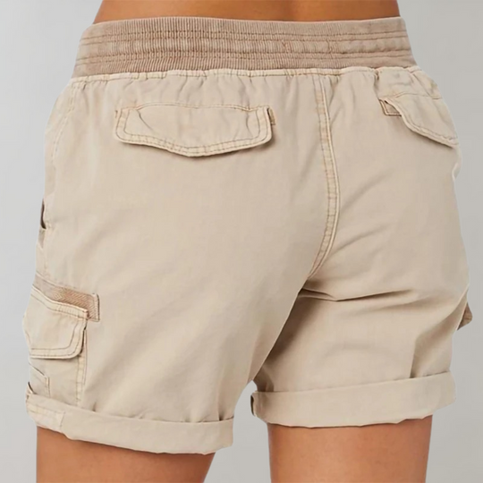 Damskie Szorty z Wysokim Stanem i Elastycznym Pasem | Luźny Komfortowy Krój | Letnie Spodenki Casual | Rozmiary S–3XL