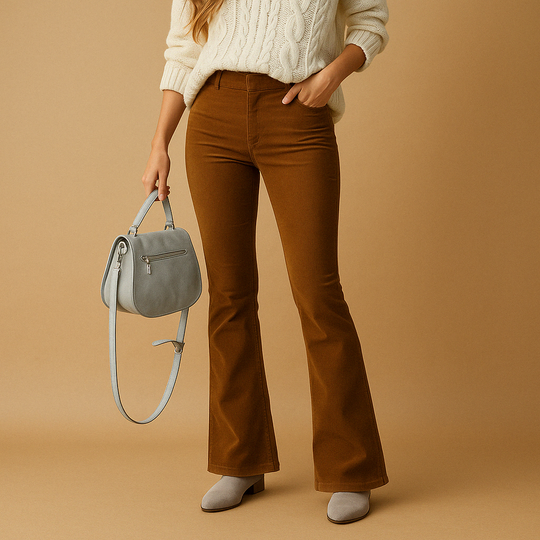 Lara | Eleganckie Retro Spodnie Dzwony Dla Kobiet
