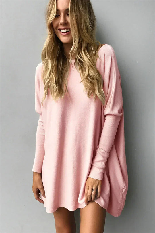 Damski Sweter – Oversize – Miękka Dzianina – Długi Styl Tuniki – Casual