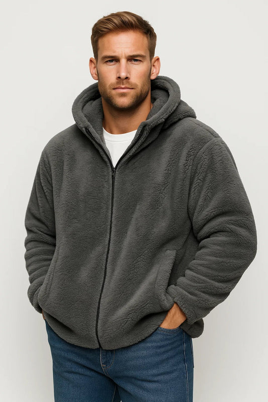 Bluza z kapturem męska | teddy fleece