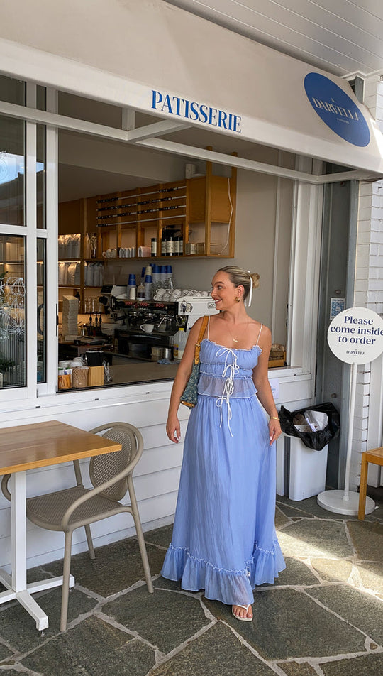 Roxy | Dwuczęściowy zestaw letni | Crop top & maxi spódnica | Boho | Lekki i komfortowy