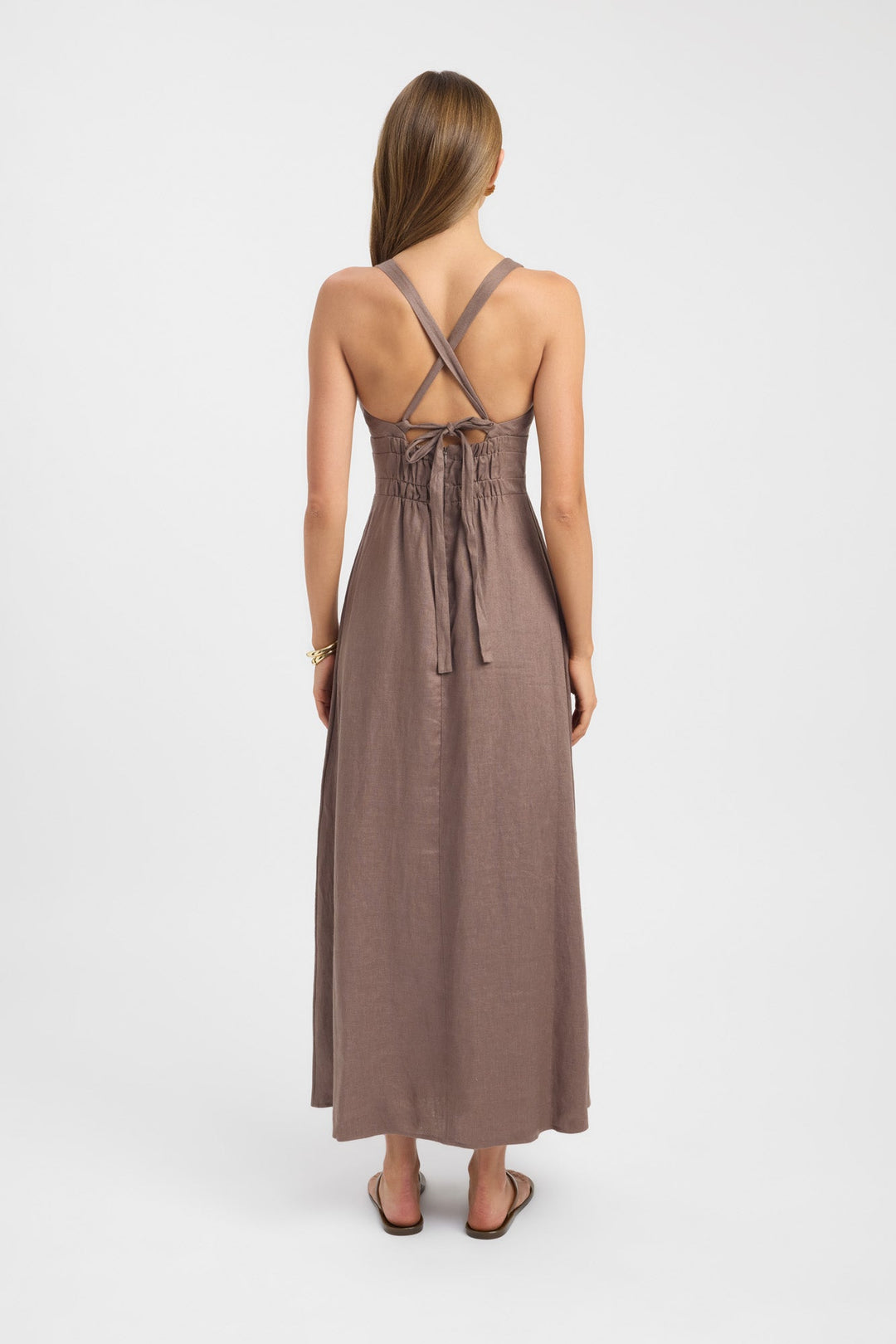 Kobieta | Sukienka Maxi | Krój Fit and Flare | Dekolt V | Styl Elegancki