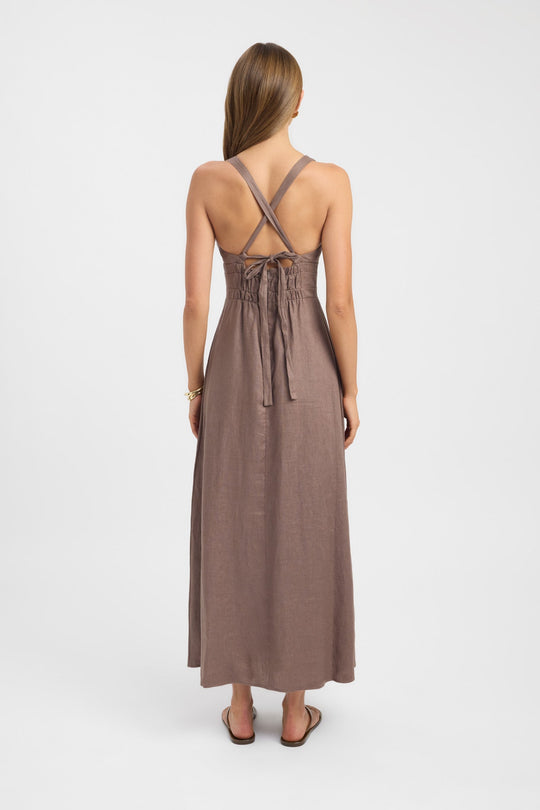 Kobieta | Sukienka Maxi | Krój Fit and Flare | Dekolt V | Styl Elegancki