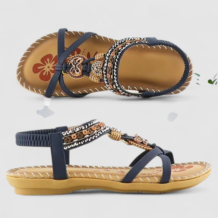 Katrijn | Damskie Sandały Ortopedyczne Boho | Ergonomiczne, Oddychające i Regulowane | Komfort na Wiosnę i Lato