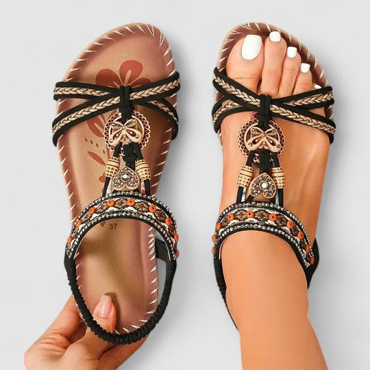 Katrijn | Damskie Sandały Ortopedyczne Boho | Ergonomiczne, Oddychające i Regulowane | Komfort na Wiosnę i Lato