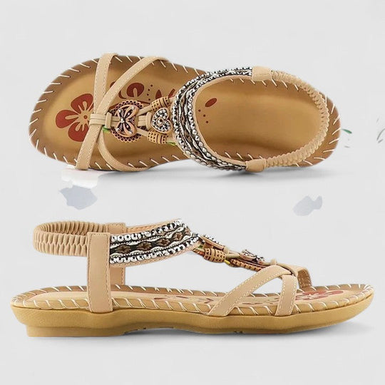 Katrijn | Damskie Sandały Ortopedyczne Boho | Ergonomiczne, Oddychające i Regulowane | Komfort na Wiosnę i Lato
