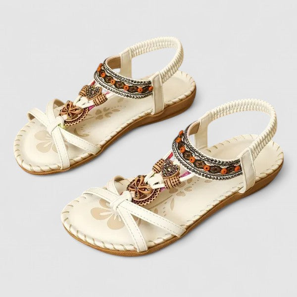 Katrijn | Damskie Sandały Ortopedyczne Boho | Ergonomiczne, Oddychające i Regulowane | Komfort na Wiosnę i Lato