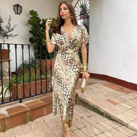 Kiki | Elegancka Sukienka Damska Midi | Dopasowany Krój | Ponadczasowy Styl | Na Co Dzień i Eleganckie Okazje