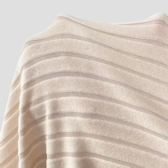 Damski | Komplet Loungewear | Prążkowany | V-dekolt | Szerokie Nogawki | Luźny Krój