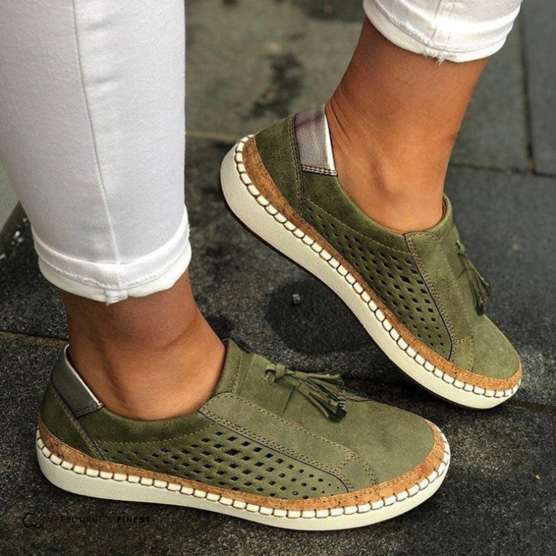 Zuela | Ortopedyczne Slip-Ons dla kobiet - Wyściełane i wspierające casualowe buty