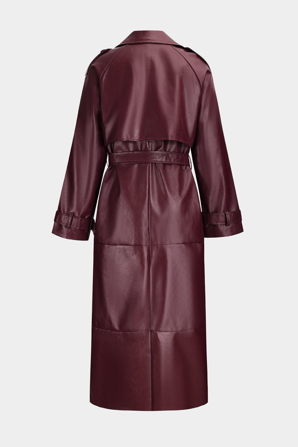 Sophia | Trenchcoat z sztucznej skóry – elegancja i siła w jednym