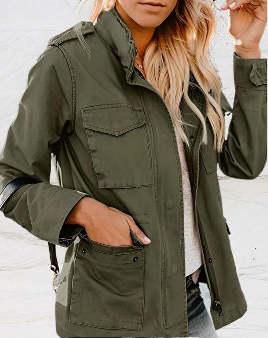 Kobieta | Luźna Kurtka Palmira | Styl Streetwear | Wygodna i Modna na Co Dzień