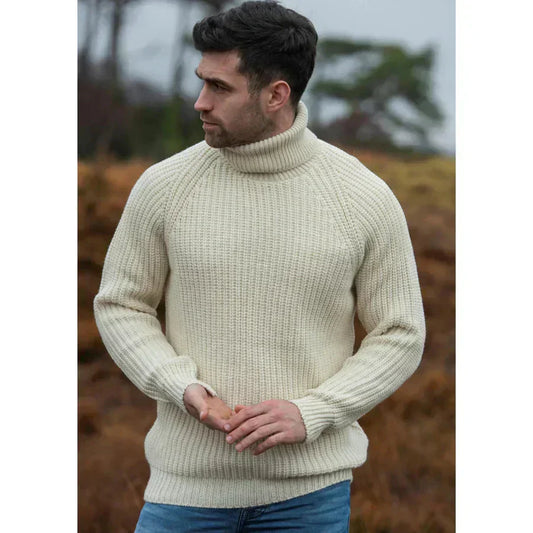 Sweter męski | wysoki kołnierz