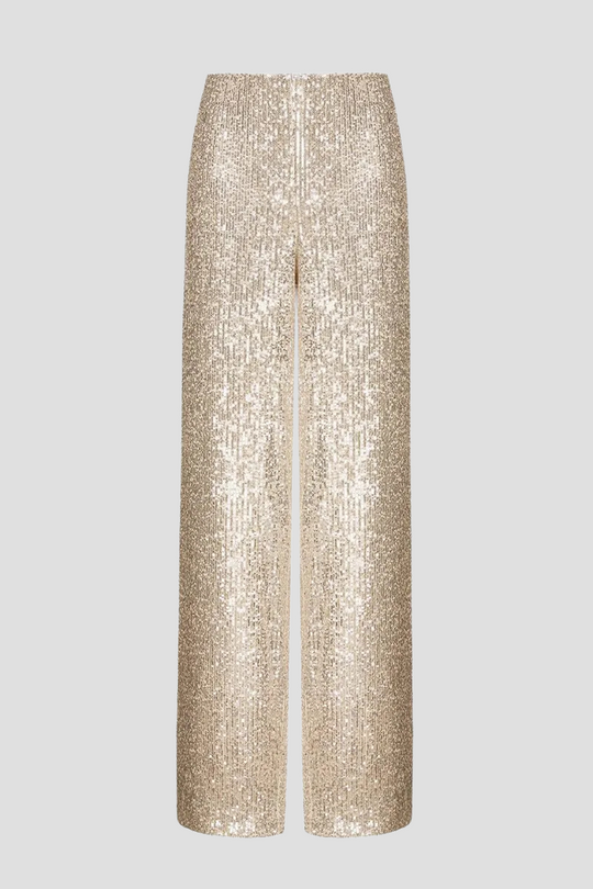Noor | Eleganckie Spodnie z Brokatem