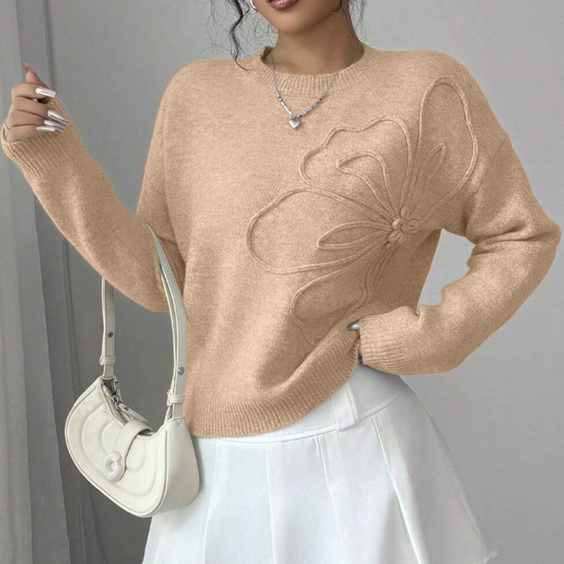 Sweter damski | wypukły motyw motyla