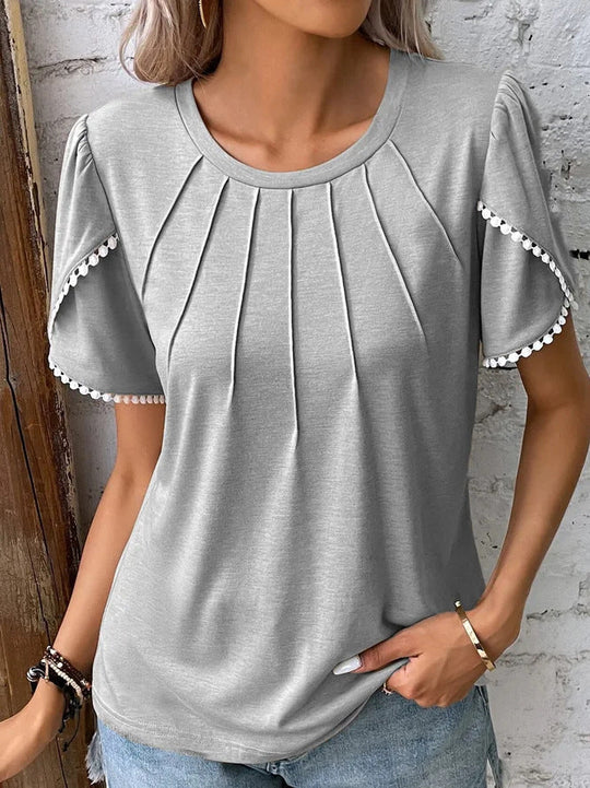 Damski Top o Szerokim Kroju | Komfortowy Casual Top | Luźny Fason | Do Domu i Codziennych Stylizacji