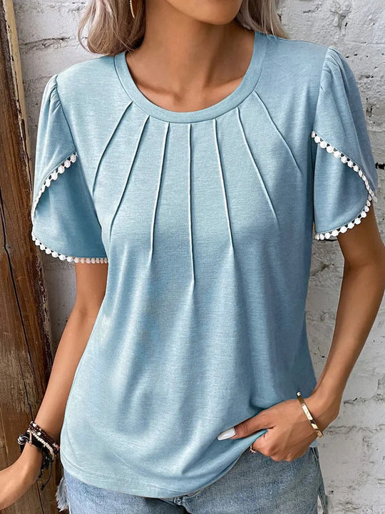 Damski Top o Szerokim Kroju | Komfortowy Casual Top | Luźny Fason | Do Domu i Codziennych Stylizacji