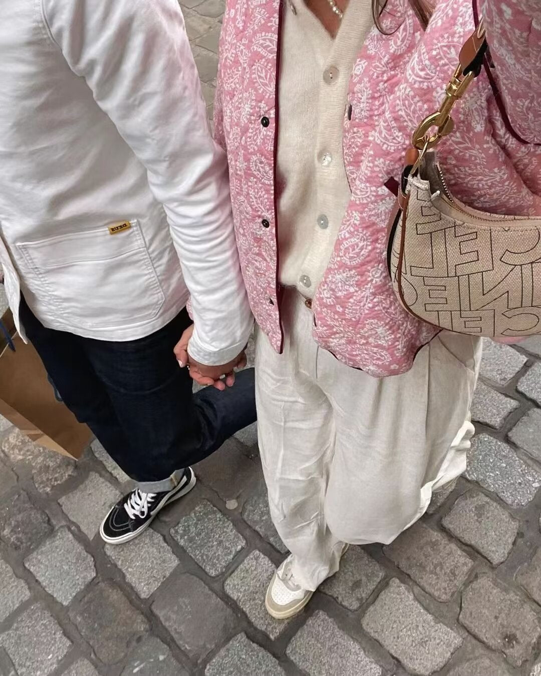 Verina Różowa Letnia Kurtka | Lekka i Przewiewna | Patchwork z Wzorem | Stylowa Kurtka Damska na Lato