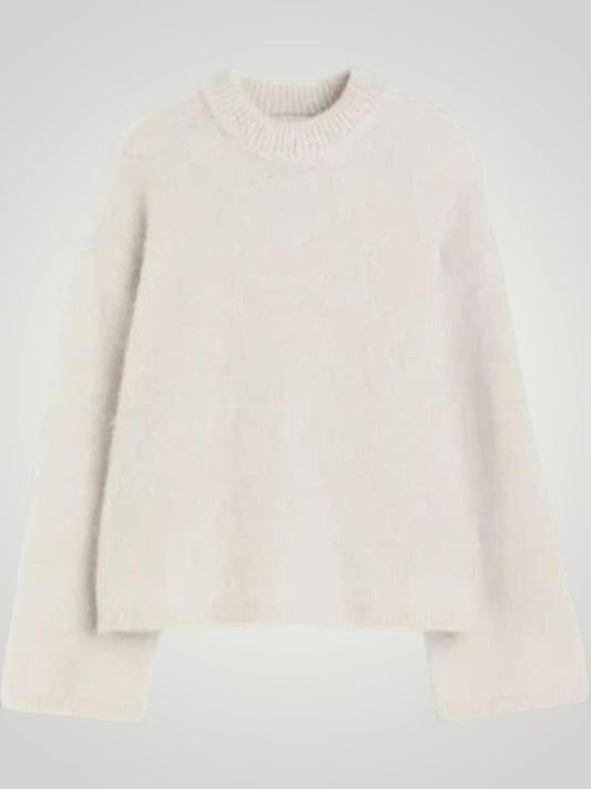 Sweter damski | okrągły dekolt, luźny krój