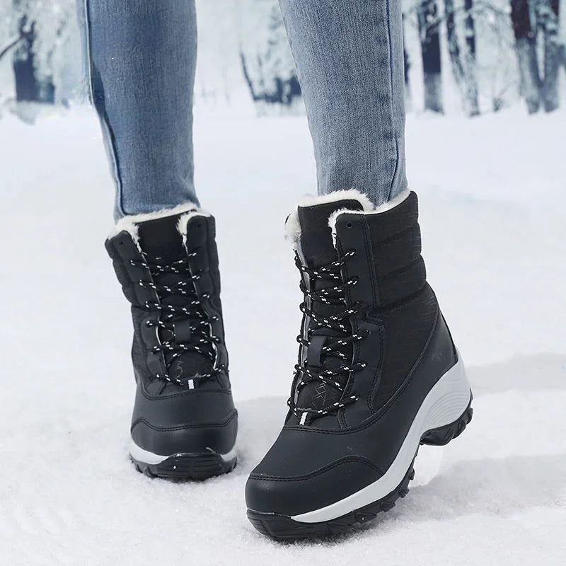 Buty zimowe damskie | wodoodporne, futrzane wnętrze