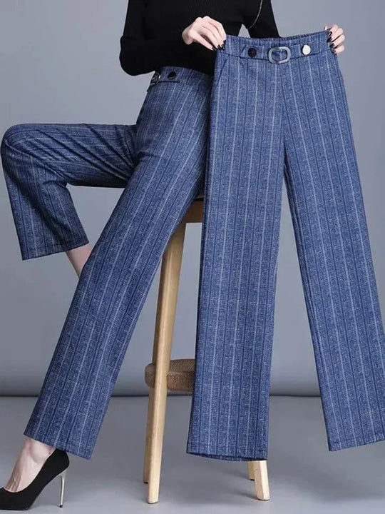 Damskie Spodnie z Wysokim Stanem i Szeroką Nogawką | Komfortowy Luźny Krój | Eleganckie na Co Dzień | Uniwersalne Stylizacje