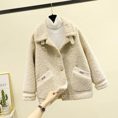 Kurtka damska | teddy, oversize