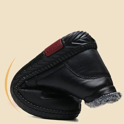 Buty zimowe damskie | futerko, szeroki nosek