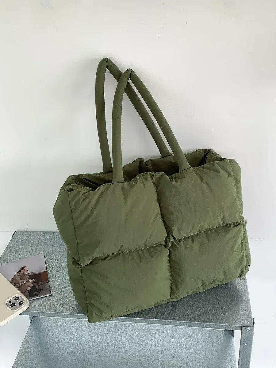 Torba shopper damska | pikowana, lekka